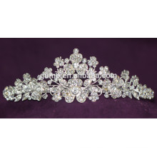 Descuento de diseño con Encanto Corona de cristal nupcial brillante Tiara de encargo de la boda